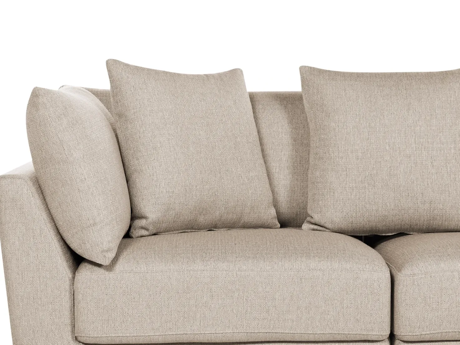 Divano 3 posti SIGTUNA Tessuto Beige con ottomana