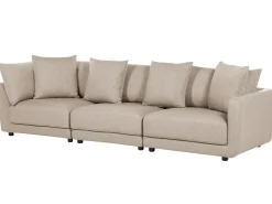Divano 3 posti SIGTUNA Tessuto Beige con ottomana