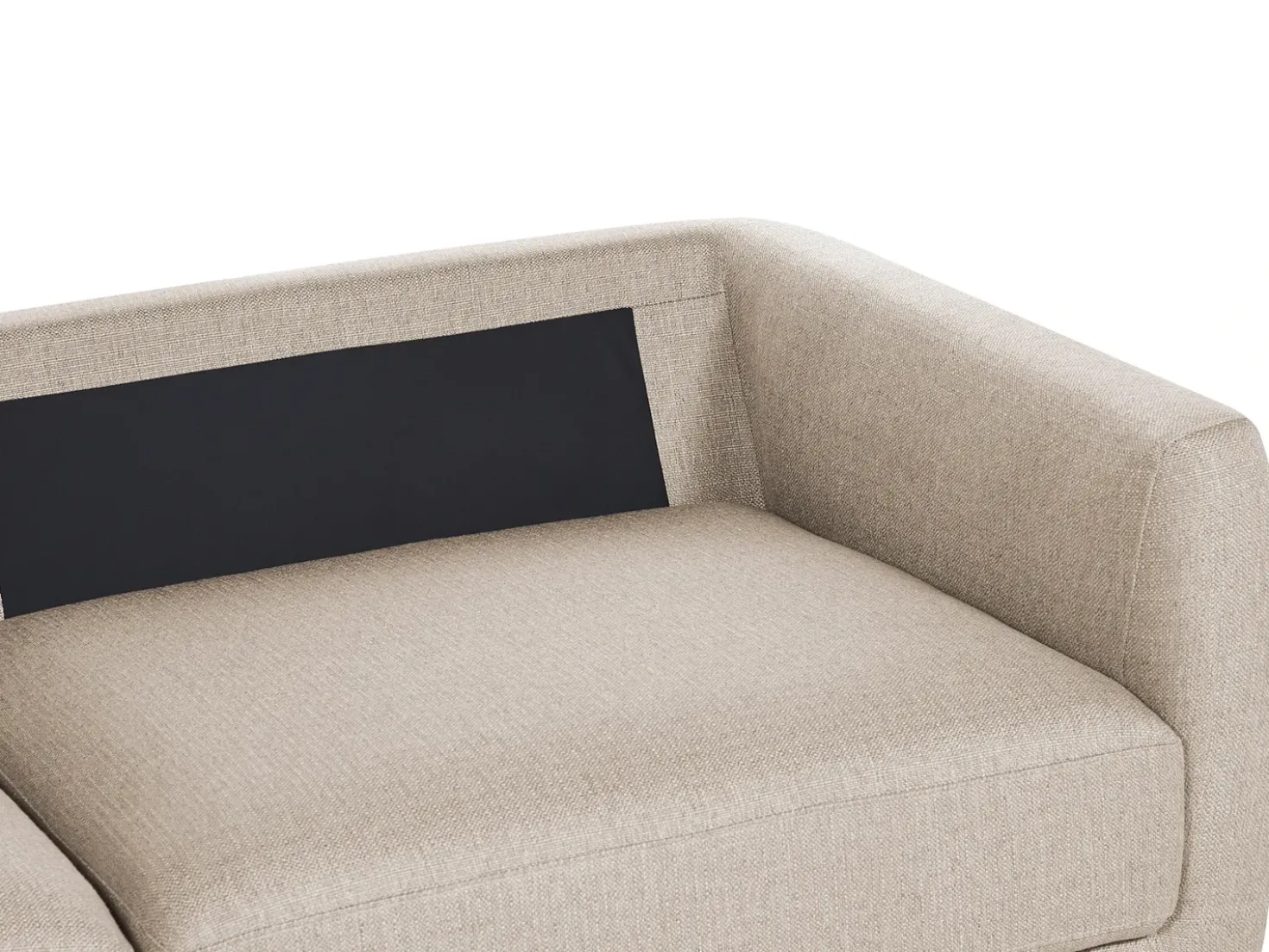 Divano 3 posti SIGTUNA Tessuto Beige con ottomana