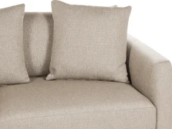 Divano 3 posti SIGTUNA Tessuto Beige con ottomana