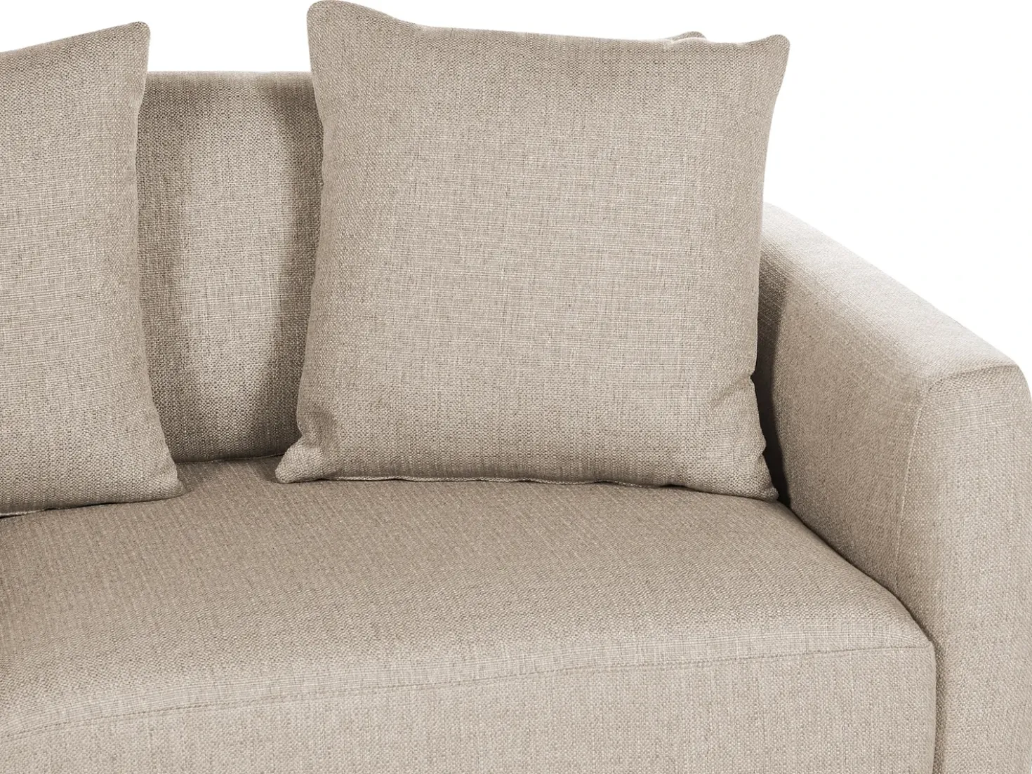 Divano 3 posti SIGTUNA Tessuto Beige con ottomana