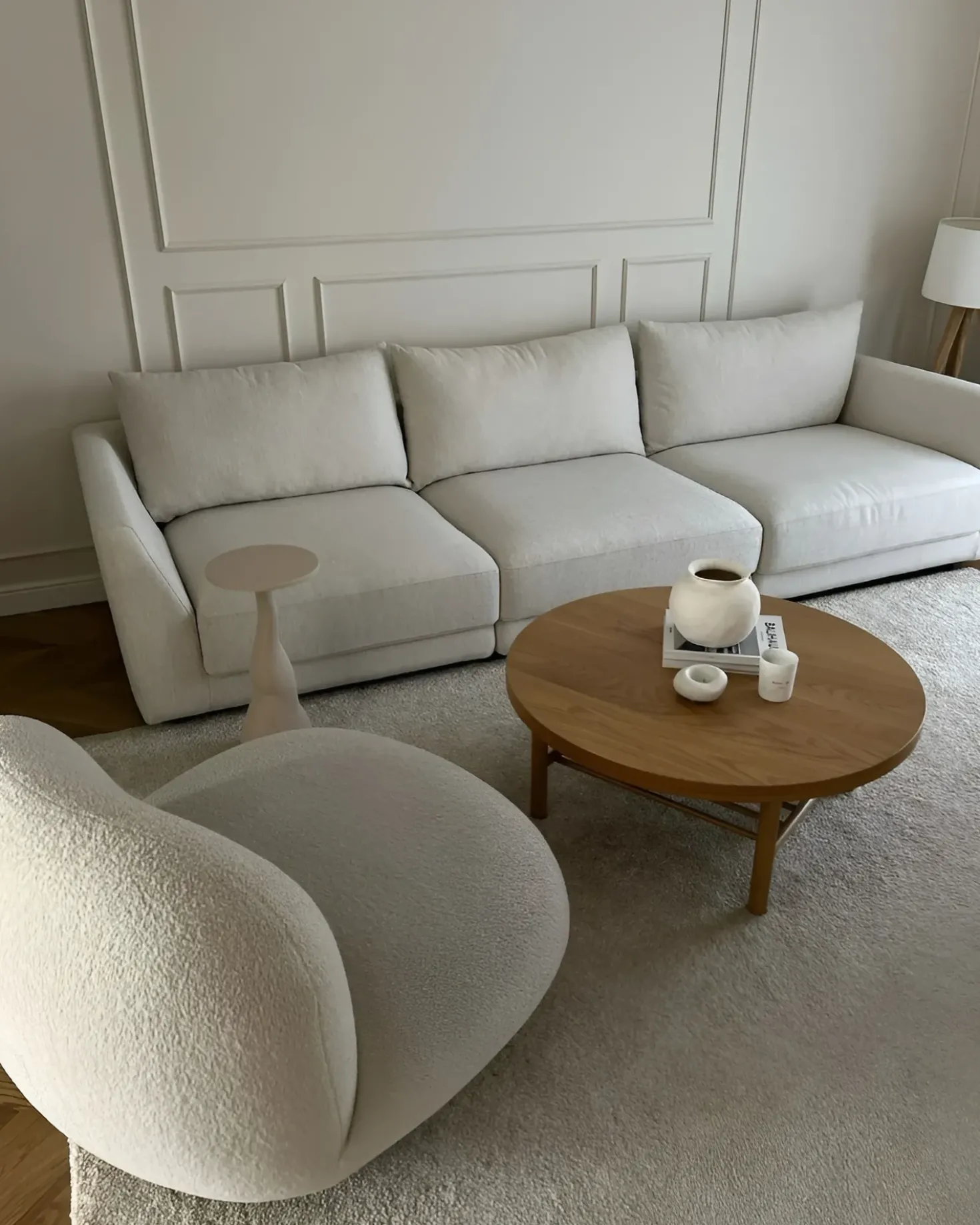 Divano 3 posti SIGTUNA Tessuto Bianco sporco