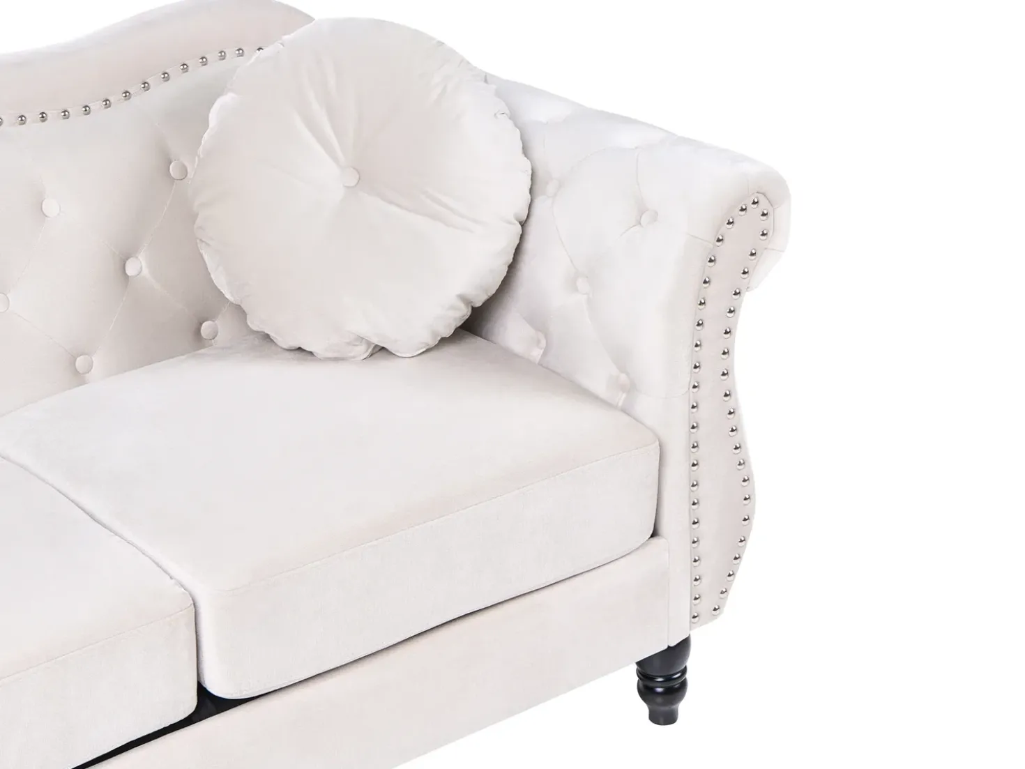 Divano 2 posti SKIEN Velluto Beige chiaro