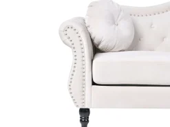 Divano 2 posti SKIEN Velluto Beige chiaro