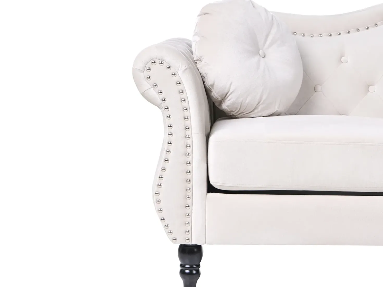 Divano 2 posti SKIEN Velluto Beige chiaro