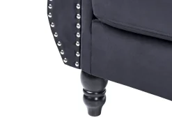 Divano 2 posti SKIEN Velluto Nero