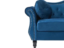 Divano 3 posti SKIEN Velluto Blu marino