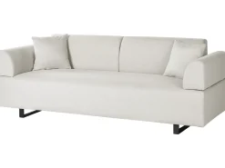 Divano 3 posti SOKNA Tessuto Beige chiaro con tavoli