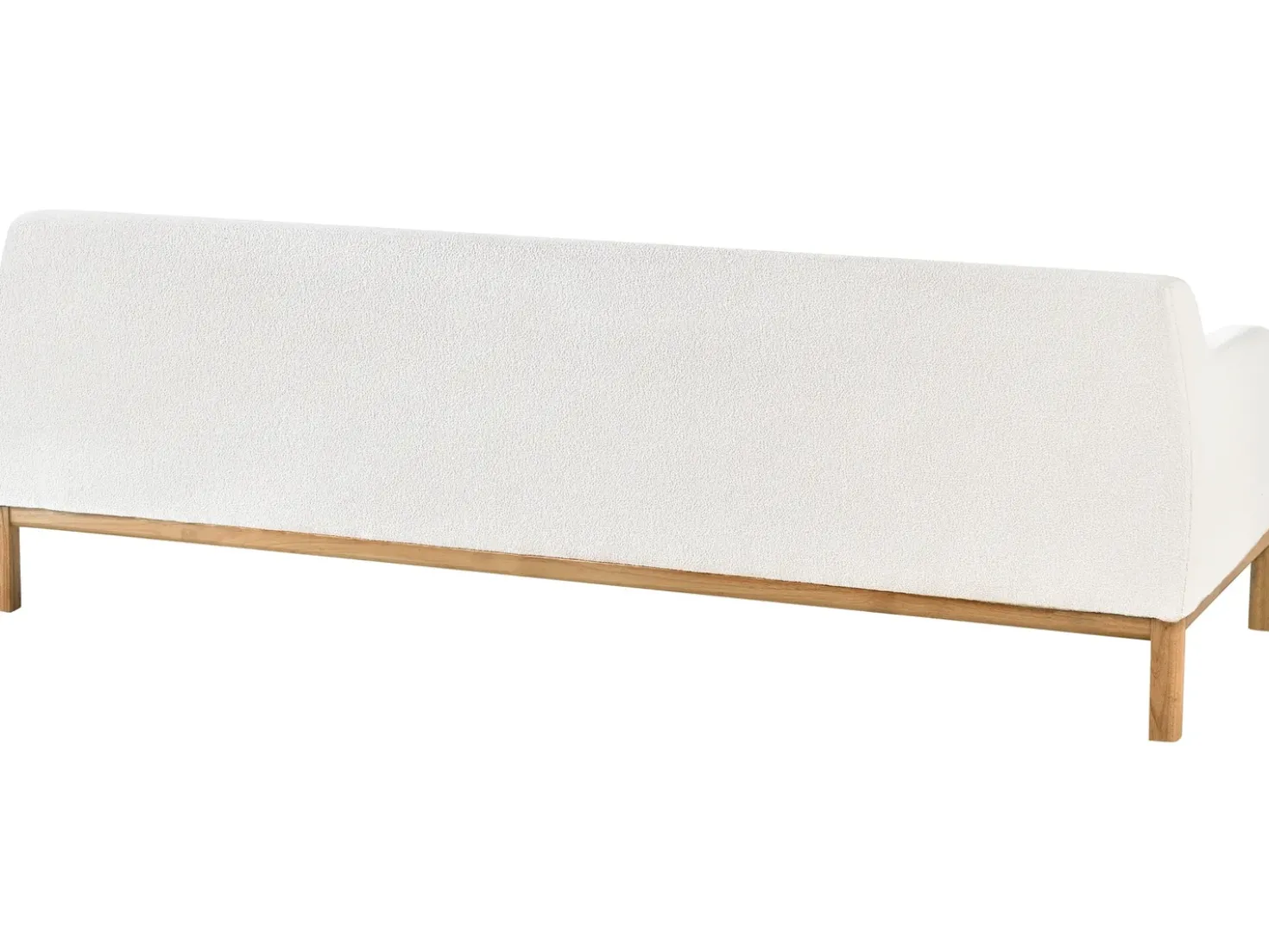 Divano 3 posti SOSJO Bouclé Bianco sporco