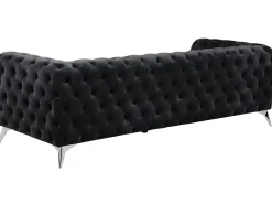 Divano 3 posti SOTRA Velluto Nero