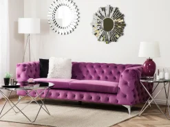 Divano 3 posti SOTRA Velluto Viola