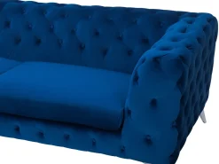 Divano 3 posti SOTRA Velluto Blu marino