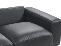 Divano 3 posti SOVIK Pelle sintetica Nero