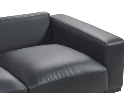 Divano 2 posti SOVIK Pelle sintetica Nero