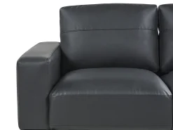 Divano 2 posti SOVIK Pelle sintetica Nero