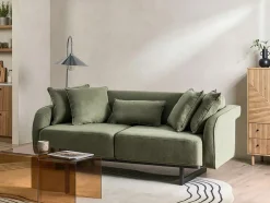 Divano 3 posti SVANEK Tessuto Verde