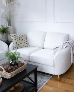 Divano 2 posti TROSA Tessuto Beige chiaro