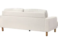 Divano 3 posti TUVE Bouclé Bianco