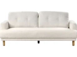 Divano 3 posti TUVE Bouclé Bianco