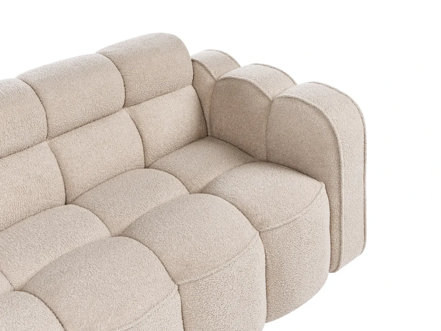 Divano 2 posti UTANA Bouclé Beige