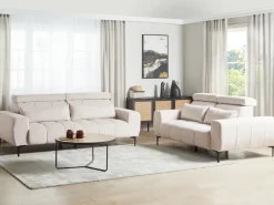 Divano 2 posti VEGAMO Tessuto Beige