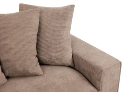 Divano 3 posti VISKAN Velluto a coste Beige sabbia