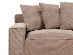 Divano 3 posti VISKAN Velluto a coste Beige sabbia