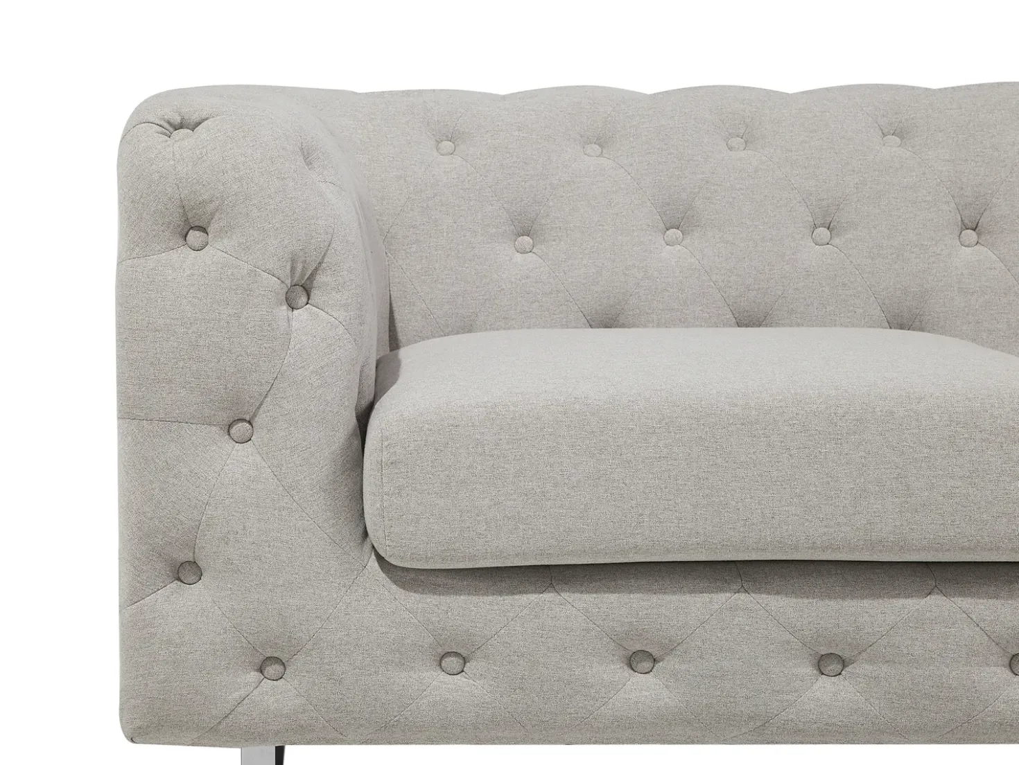 Divano 2 posti VISSLAND Tessuto Beige chiaro