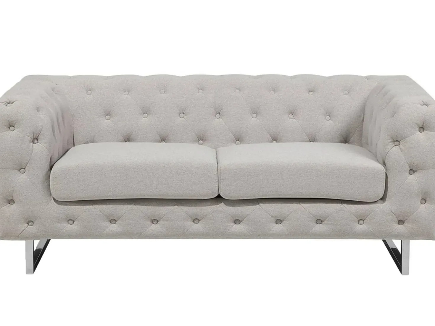 Divano 2 posti VISSLAND Tessuto Beige chiaro