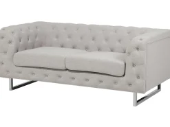 Divano 2 posti VISSLAND Tessuto Beige chiaro