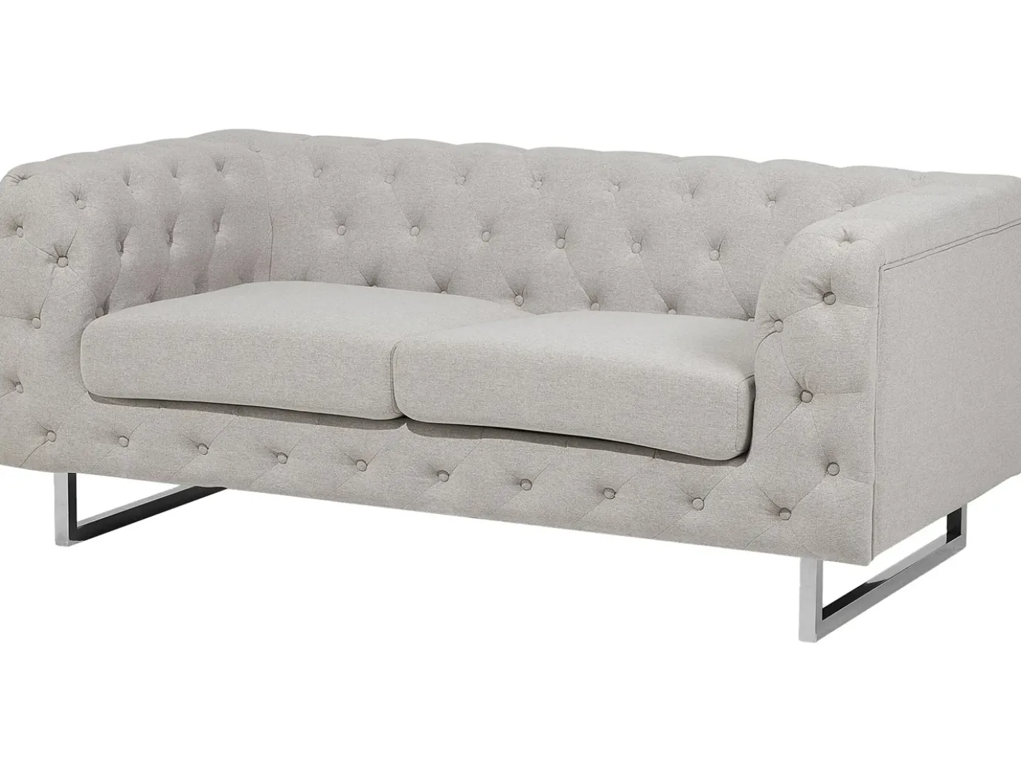 Divano 2 posti VISSLAND Tessuto Beige chiaro