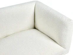 Divano 2 posti VORGOD Bouclé Bianco sporco