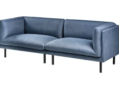 Divano 3 posti VORGOD Tessuto Blu scuro