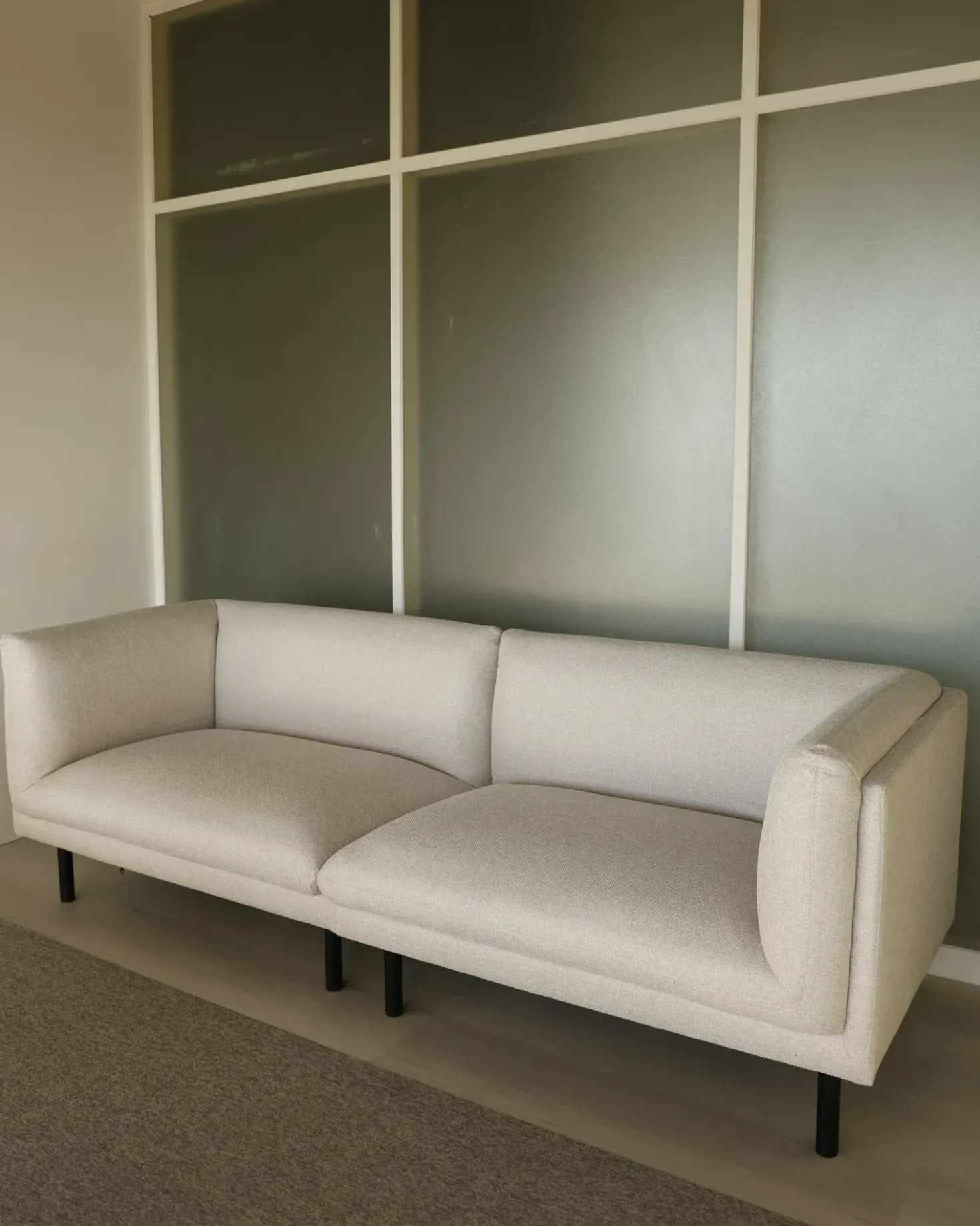 Divano 3 posti VORGOD Tessuto Beige chiaro