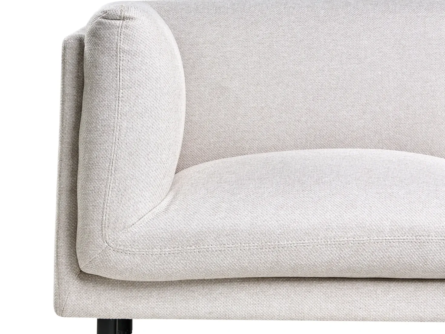 Divano 3 posti VORGOD Tessuto Beige chiaro