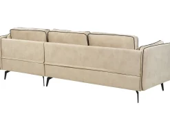Divano angolare 3 posti ALTAN Velluto Beige Lato Sinistro