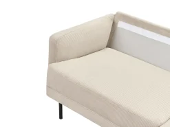Divano angolare 2 posti BREDA Velluto a coste Beige Lato Sinistro