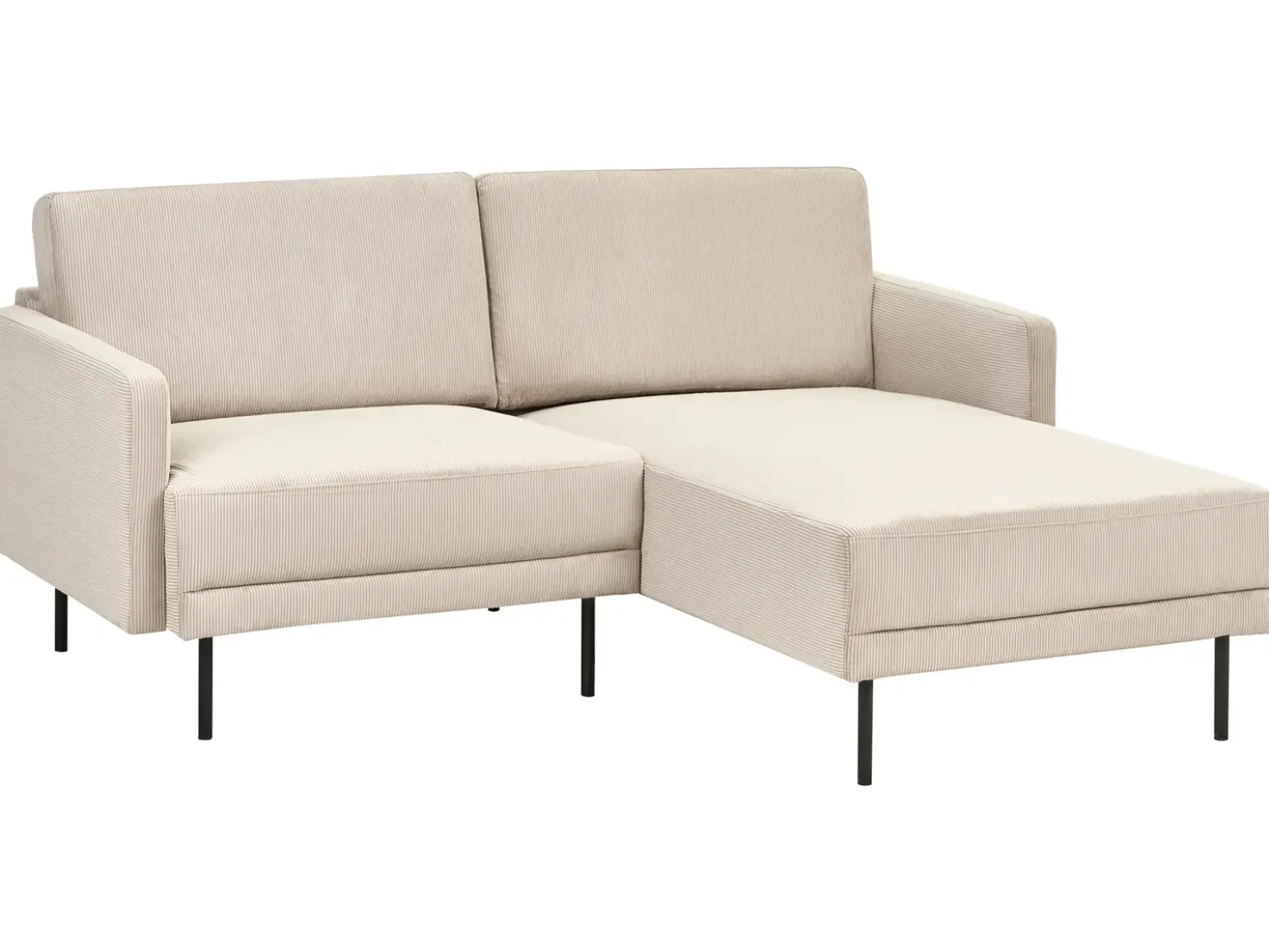 Divano angolare 2 posti BREDA Velluto a coste Beige Lato Sinistro