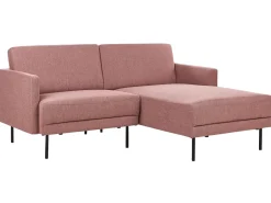 Divano angolare 2 posti BREDA Tessuto Rosa Lato Sinistro