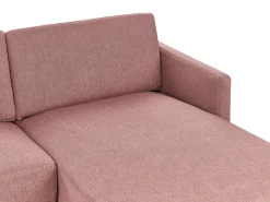 Divano angolare 2 posti BREDA Tessuto Rosa Lato Sinistro