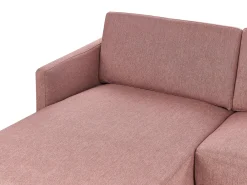 Divano angolare 2 posti BREDA Tessuto Rosa Lato destro