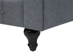 Divano angolare 6 posti CHESTERFIELD Tessuto Grigio Lato Sinistro