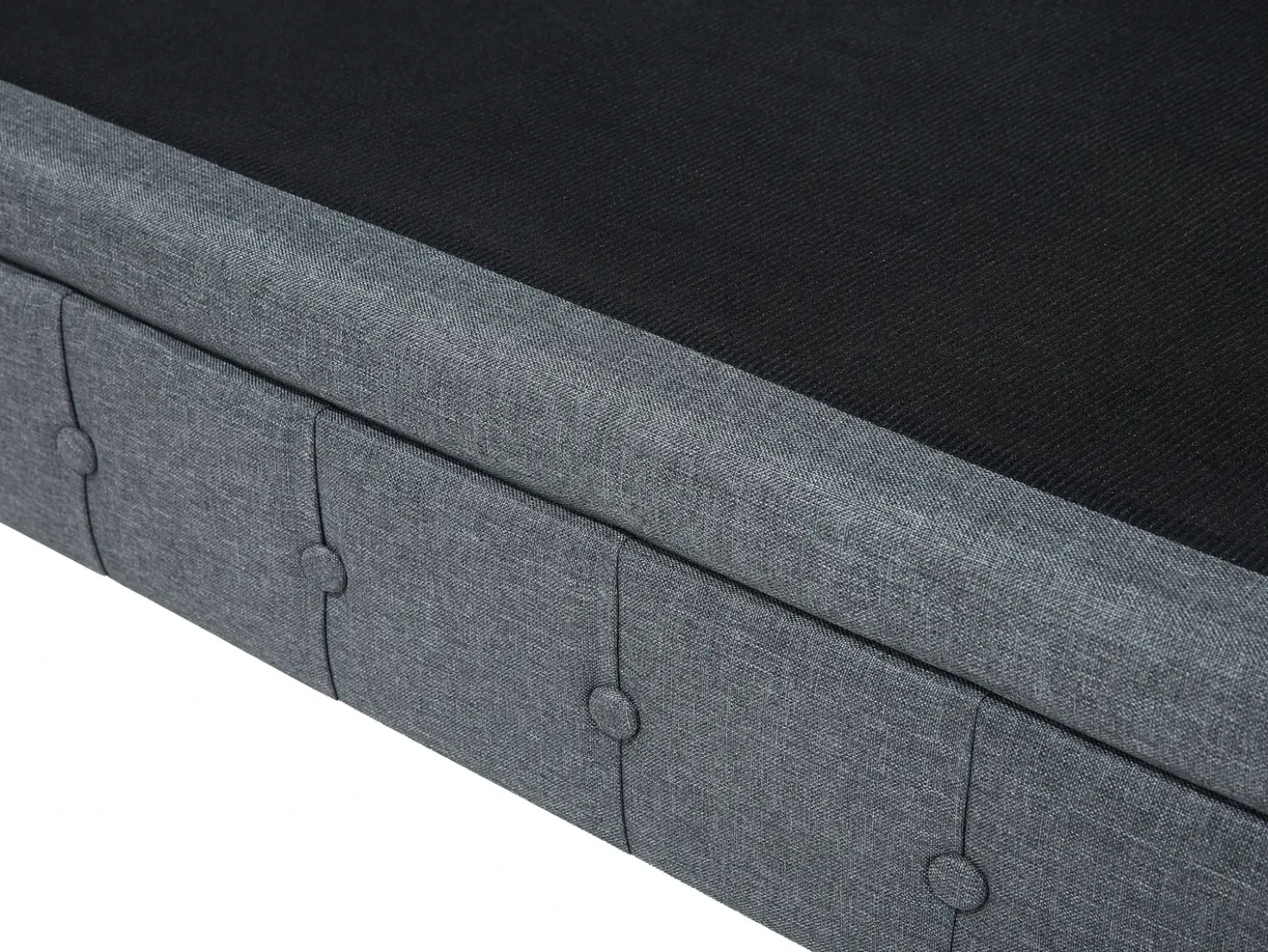 Divano angolare 6 posti CHESTERFIELD Tessuto Grigio Lato Sinistro