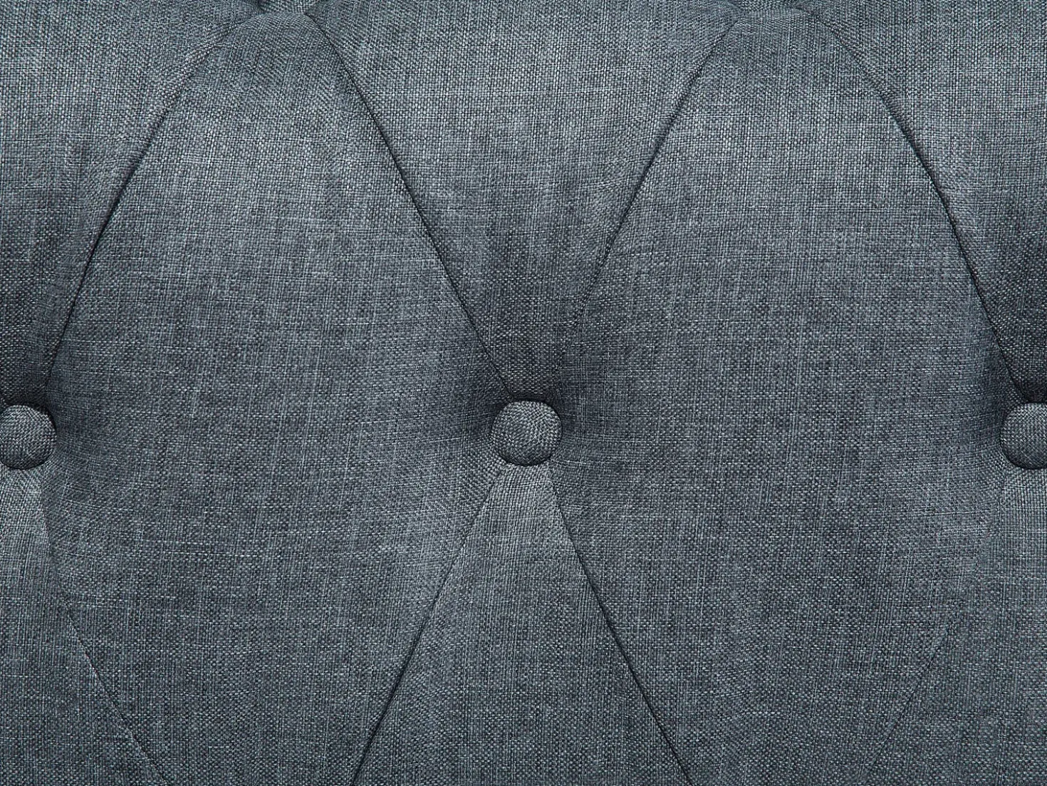 Divano angolare 6 posti CHESTERFIELD Tessuto Grigio Lato destro