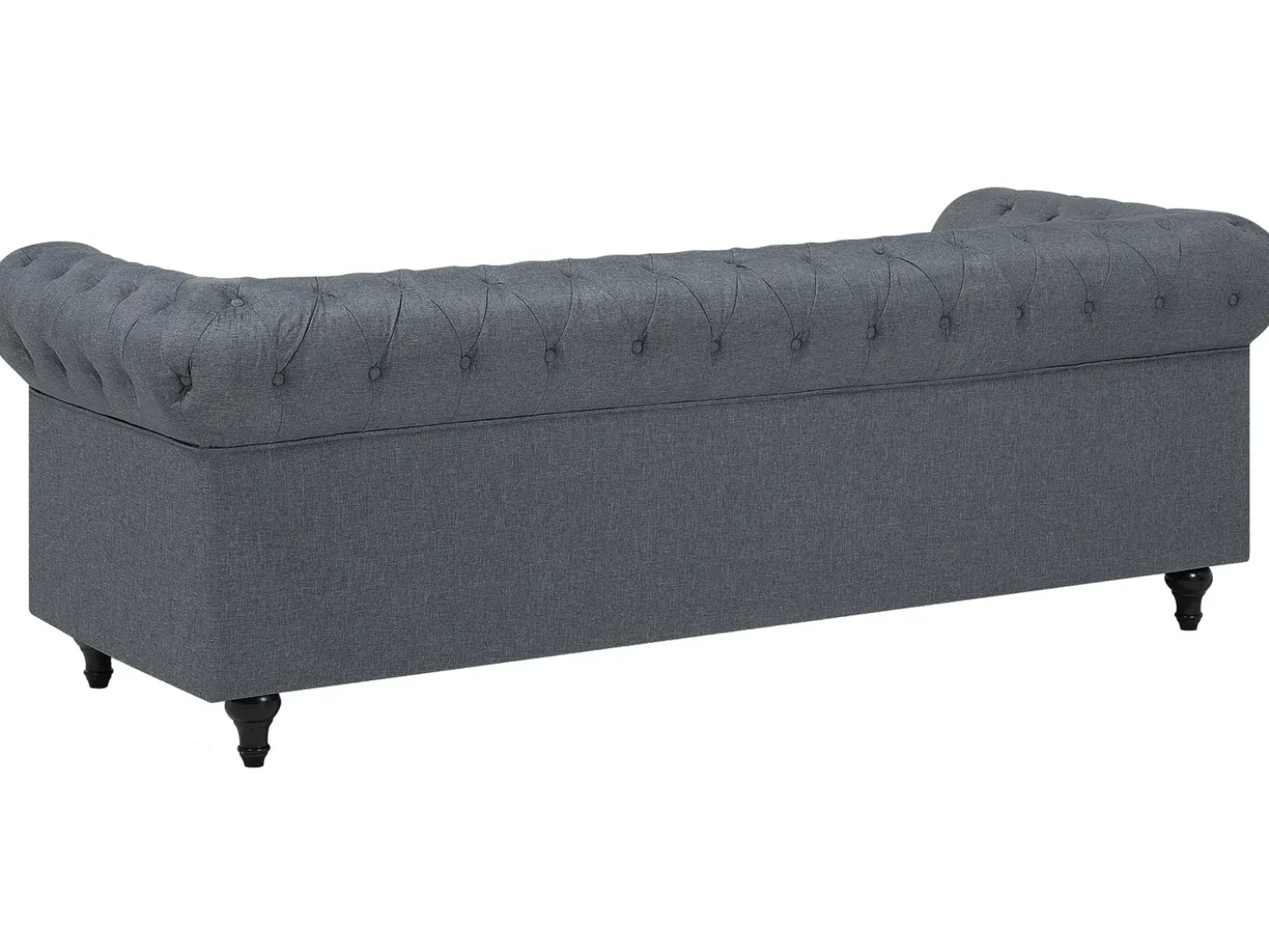 Divano angolare 6 posti CHESTERFIELD Tessuto Grigio Lato destro