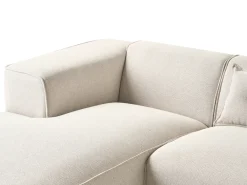 Divano angolare 3 posti DOLVA Tessuto Beige chiaro Lato destro