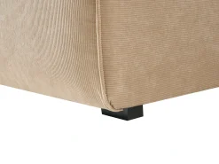 Divano angolare 3 posti DOLVA Velluto a coste Beige Lato Sinistro