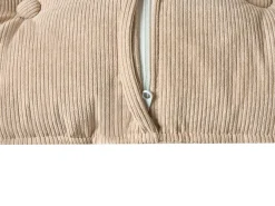 Divano angolare 3 posti DOLVA Velluto a coste Beige Lato Sinistro