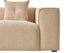 Divano angolare 3 posti DOLVA Velluto a coste Beige Lato destro