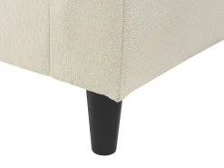 Divano angolare 3 posti ELVENES Tessuto Beige chiaro Lato destro